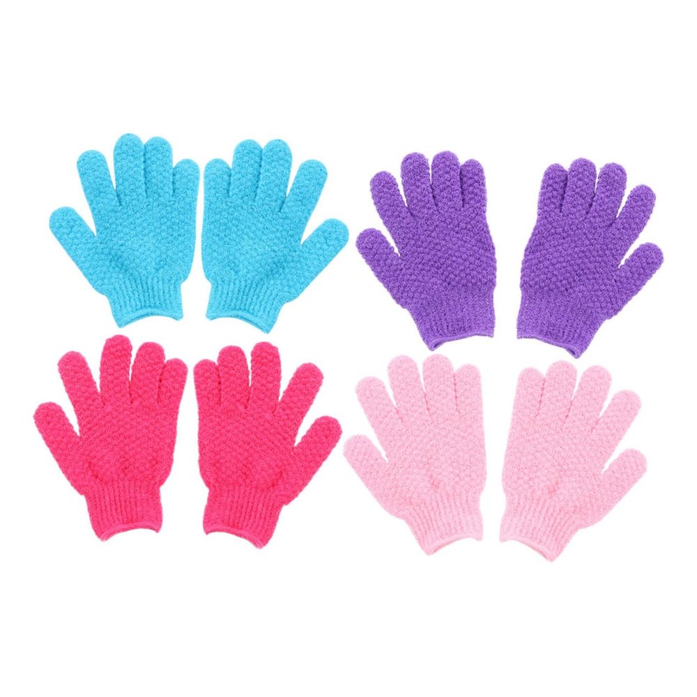 BESTYASH 8Pcs Exfoliating Gloves for Body Scrubbing Deep Cleaning Dead Skin Removal Durable Material for Smooth Skin for Daily Use and Back Massage