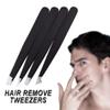 4-Piece Tweezers Set Stainless Steel with Slant Pointed Flat Angled Tips for Hair Removal and Grooming with Travel Case view 3