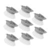 EXHUMKY 8Pcs Long Handle Cleaning Brush Heads Set Automatic Liquid Adding Kitchen Brush Replacement Heads Grey for Dishwashing Pot Cleaning and Bathroom Use view 1