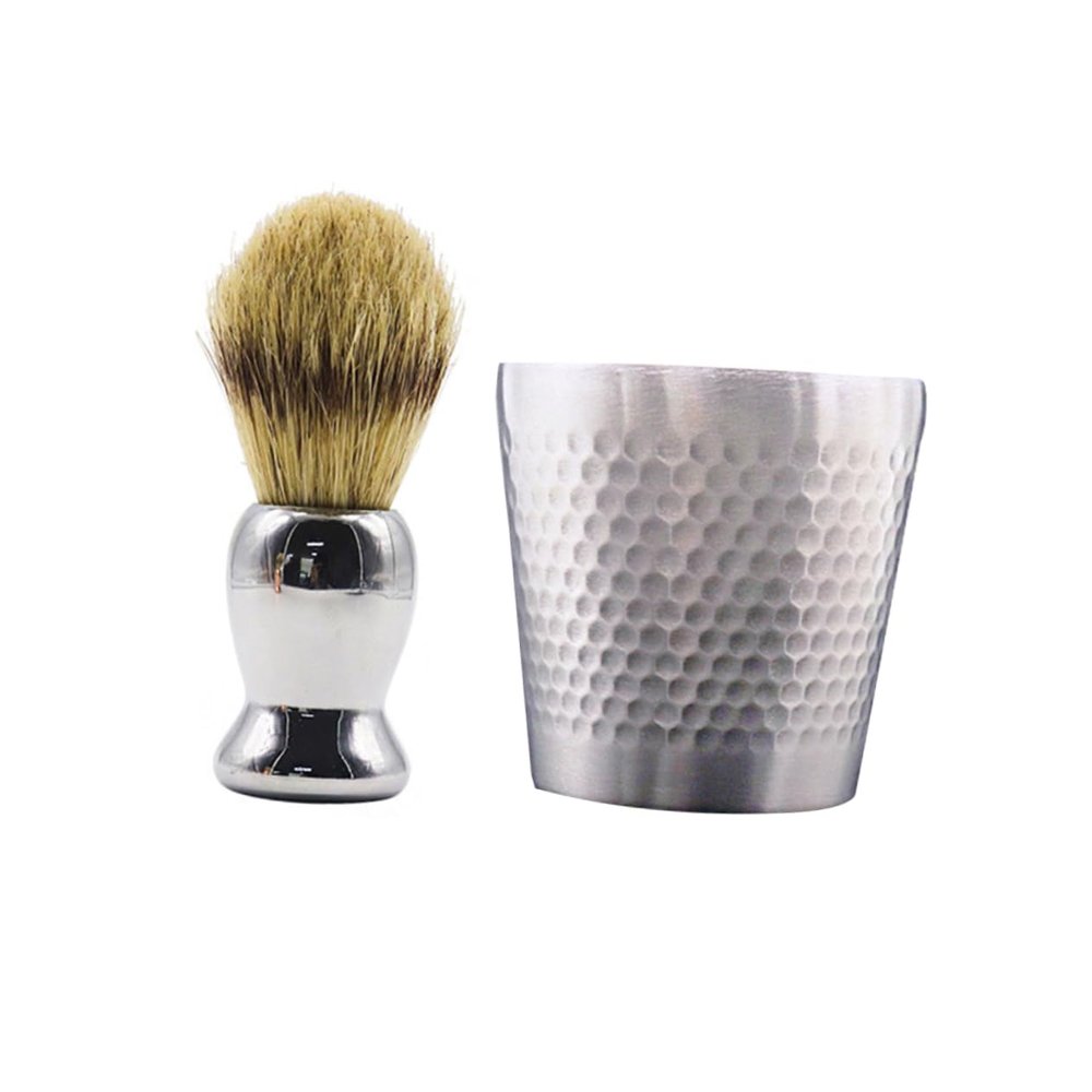 FOMIYES 1Set Men Shaving Brush Set Durable Grooming Kit with Shaving Bowl Soap Bowl Portable Easy to Clean for Travel Business Trips for Him