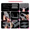 AUNMAS Makeup Brush Holder, Acrylic Pen Display Stand Cosmetic Brushes Storage Organizer for Desk Vanity Countertop (Transparent) view 4