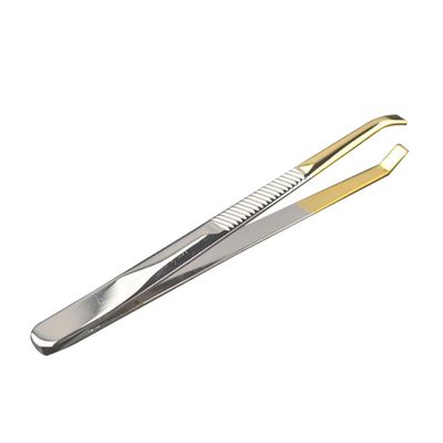 Anneome Portable Curved Eyebrow Tweezer Stainless Steel Makeup Tool for Eyelash Extensions Hair Removal Compact Easy to Clean for Precision Grooming