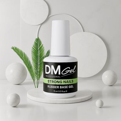 DMGel Professional Strong Rubber Base Gel for Nails HEMA-Free/TPO-free 15ml/0.5fl.oz Long-Lasting Base Gel/Self-Leveling/Maximum Adhesion
