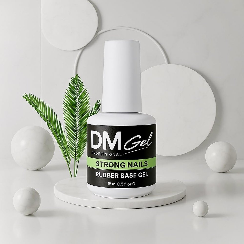 DMGel Professional Strong Rubber Base Gel for Nails HEMA-Free/TPO-free 15ml/0.5fl.oz Long-Lasting Base Gel/Self-Leveling/Maximum Adhesion