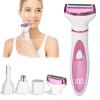Beanify Electric Razor for Women Men,4 in 1 Painless Ladies Wet & Dry Body Razors and Facial Hair Remover,Rechargeable Led Display Hair Removal Kit for Nose Face Body Leg Bikini Arm Hair (Pink) view 1