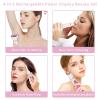 Beanify Electric Razor for Women Men,4 in 1 Painless Ladies Wet & Dry Body Razors and Facial Hair Remover,Rechargeable Led Display Hair Removal Kit for Nose Face Body Leg Bikini Arm Hair (Pink) view 2