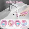 Beanify Electric Razor for Women Men,4 in 1 Painless Ladies Wet & Dry Body Razors and Facial Hair Remover,Rechargeable Led Display Hair Removal Kit for Nose Face Body Leg Bikini Arm Hair (Pink) view 4