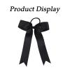 16 Pcs Long Tail Skinny Cheer Hair Bows Elastic Bands Handmade Grosgrain Ribbon Cheerleading Bows Collegiate Ponytail Holder For Girls Cheerleaders School College Sports (Long Black) view 3