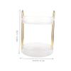 Rotating Makeup Organizer High Capacity Vintage Vanity Storage for Skincare Perfume Durable Container with Access for Bathroom Counter Bedroom view 2