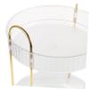 Rotating Makeup Organizer High Capacity Vintage Vanity Storage for Skincare Perfume Durable Container with Access for Bathroom Counter Bedroom view 3