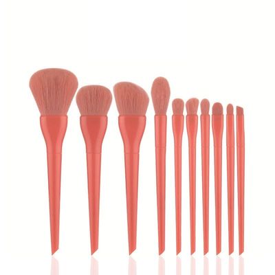 10 Makeup Brush Set Beauty Tools(Orange)