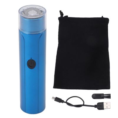 Electric Shaver High Efficiency Portable Rechargeable Electric Beard Trimmer and Shaver (Blue)