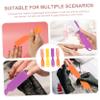 FOMIYES 4Pcs Nail Brush Long Handle Plastic Cleaning Tool for Makeup Nail Care Durable Nail Cleaner Brushes for Easy Dust Removal Random Pattern view 4