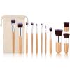 11 Makeup Brush Set Linen Storage Bag Makeup Tools view 1