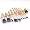 11 Makeup Brush Set Linen Storage Bag Makeup Tools view 4
