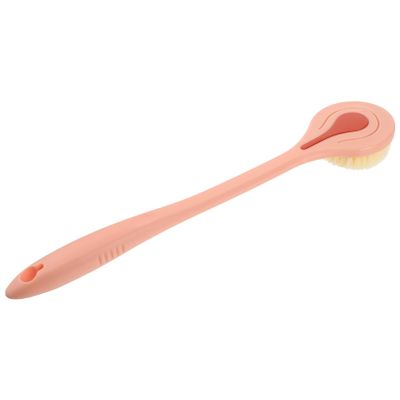 Long Handle Bath Brush for Gentle Exfoliation, Pink PP Shower Scrubber