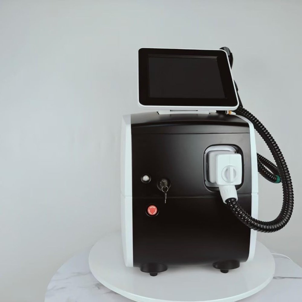 Professional Hair Removal Machine with LCD Display Screen, Cooling System, Black and White