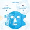 Cold Face Eye Mask Ice Pack Reduce Facial Puff, Dark Circles, Gel Beads Hot Heat Cold Compress Pack, Face SPA for Woman Sleeping, Pressure, Headaches (Blue) view 3