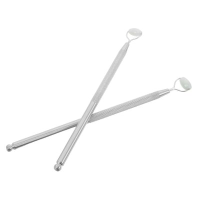 EPIGEIST 2pcs Jade Stone Facial Roller Eye Massager Tool Care for Wrinkles Nose Shaping Lifting Portable Beauty Stick for Men Women