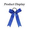 16 Pcs Long Tail Skinny Cheer Hair Bows Elastic Bands Handmade Grosgrain Ribbon Cheerleading Bows Collegiate Ponytail Holder For Girls Cheerleaders School College Sports (Long Blue) view 3