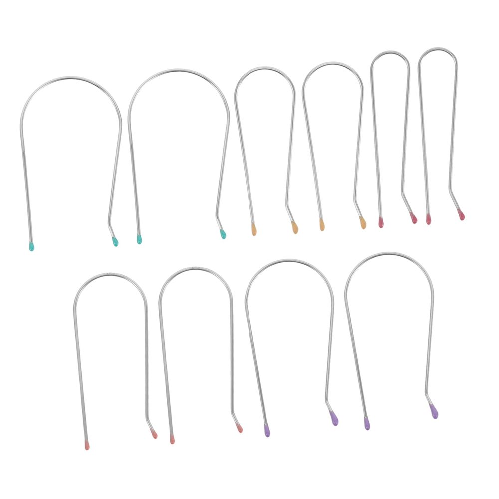 Healeved 40pcs U Shaped Hot Roller Clips Heat Resistant Hair Curler Clamps for Perm Rods to Durable Replacement Clips for Secure Styling and Travel Convenience