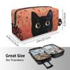 Travel Toiletry Bag for Women Men - Waterproof Cosmetic Toiletries for Girls Kids, Dopp Kit Shaving Makeup Pouch Wash Bags Accessories Organizer, Cute Black Cat view 4