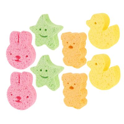 FOMIYES 8pcs Bath Sponge Set Cute Animal Shapes for Soft Foaming Brush for Gentle Cleaning for Bathing Face Washing Hand Cleaning