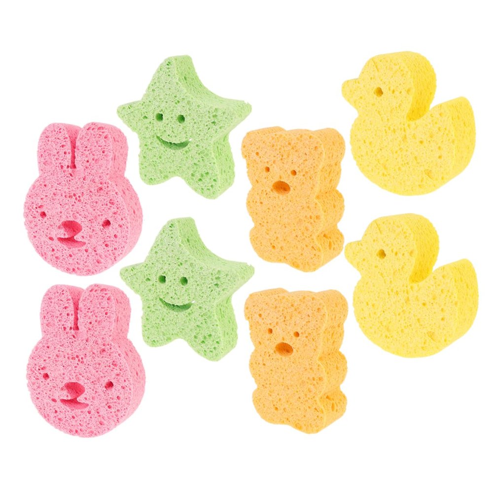 FOMIYES 8pcs Bath Sponge Set Cute Animal Shapes for Soft Foaming Brush for Gentle Cleaning for Bathing Face Washing Hand Cleaning