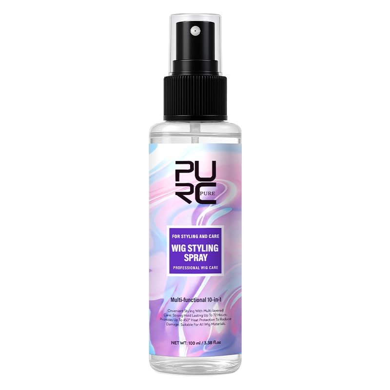 PURC Argan Oil Wig Styling Spray for Women Smooth Shiny Anti-Frizz Heat Protection Professional Wig Hair Care 100ml
