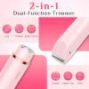 Mpotmiy 2-in-1 Electric Shaver for Women, Dual-Head Bikini Trimmer, Gift view 3