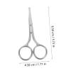 GALPADA 2Pcs Stainless Steel Eyebrow Trimming Scissors Safety Grooming Scissors for Eyebrows Nose Hair and Facial Hair Durable and Easy to Use for Men and Women view 2