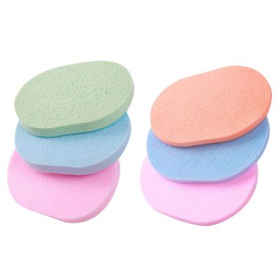Beavorty 6Pcs Multi Function Exfoliating Facial Sponges Household Face Scrubbers for Cleansing and Makeup Removal Lightweight Portable Skin Friendly Design