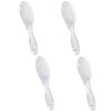 Beomeen Nail Brush for Cleaning Fingernails 4 PCS, Long Handle Grip Double Sided Nail Foot Scrub Brush Fingernail Cleaner, Soft Stiff Bristles Pedicure Nail Scrubber Non-Slip for Men Women Clear White view 1