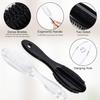 Beomeen Nail Brush for Cleaning Fingernails 4 PCS, Long Handle Grip Double Sided Nail Foot Scrub Brush Fingernail Cleaner, Soft Stiff Bristles Pedicure Nail Scrubber Non-Slip for Men Women Clear White view 2