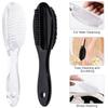 Beomeen Nail Brush for Cleaning Fingernails 4 PCS, Long Handle Grip Double Sided Nail Foot Scrub Brush Fingernail Cleaner, Soft Stiff Bristles Pedicure Nail Scrubber Non-Slip for Men Women Clear White view 3