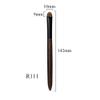 1pc Hand Crafted Makeup Brushes Soft Goat Horse Hair Synthetic Fiber Stippling Blush Eye Shadow Blending Cocnealer Brush Ebony Wood Handle Professional Make Up Brushes (R111) view 2