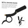 GALPADA 2Pcs Manual Beard Razor for Men Classic Straight Razor for Barber Shops Home Use Safe for Shaving Beard Body Hair Eyebrows Includes Options view 3