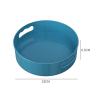 360-Degree Rotating Storage Tray, Desktop Organizer for Kitchen and Bathroom, Turquoise Blue (2) view 2