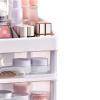 3 Tiered Drawer Cosmetic Storage Box Transparent Plastic Makeup Organizer Spacious Storage Multifunctional Cosmetic Display Cases for Stationery Jewelry view 3