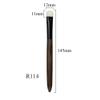 1pc Hand Crafted Makeup Brushes Soft Goat Horse Hair Synthetic Fiber Stippling Blush Eye Shadow Blending Cocnealer Brush Ebony Wood Handle Professional Make Up Brushes (R114) view 2