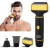 Beanify Electric Razor for Men & Women, 3-in-1 Cordless Rechargeable Foil Shaver with LED Display, Waterproof Wet & Dry Painless Body Razor for Face, Nose, and Ear Hair  Travel Friendly (Black) view 1