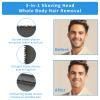 Beanify Electric Razor for Men & Women, 3-in-1 Cordless Rechargeable Foil Shaver with LED Display, Waterproof Wet & Dry Painless Body Razor for Face, Nose, and Ear Hair  Travel Friendly (Black) view 3