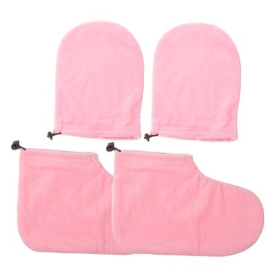 Healvian 1Set Paraffin Wax Gloves and Socks Hand and Foot Warmers for Thermal Machine Breathable Material Washable and Reusable for Nail Protection