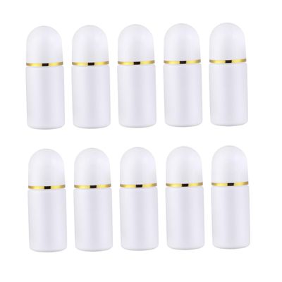 10PCS Refillable Essential Oil Roller Bottles Portable Plastic Perfume Dispenser with Smooth for Travel and Leak Prevention