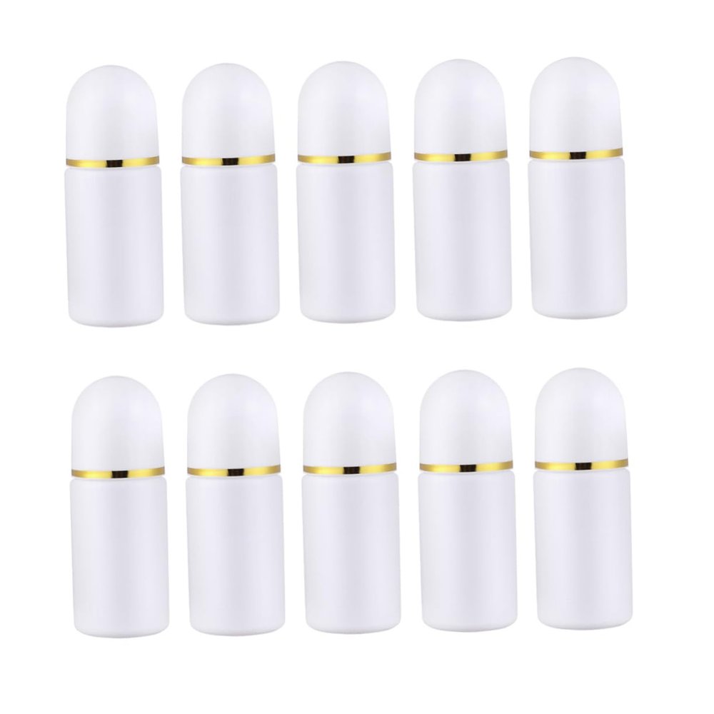 10PCS Refillable Essential Oil Roller Bottles Portable Plastic Perfume Dispenser with Smooth for Travel and Leak Prevention
