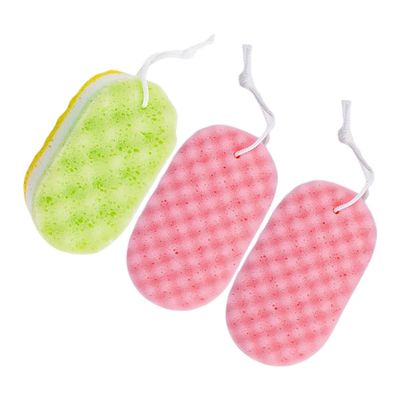 SAFIGLE 3pcs Body Wash Sponges Soft Exfoliating Bath Sponge for Deep Cleaning Gentle Loofah Puff for Sensitive Skin Revitalizing Shower Experience