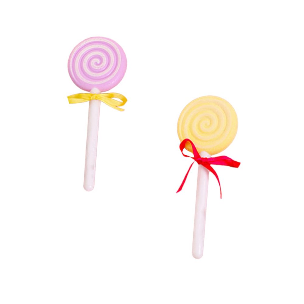 Anneome 2Pcs Lollipop Shaped Pumice Stone Foot Care Tool Foot Rubbing Scrubber for Dead Skin Removal Mixed Color Exfoliating Portable