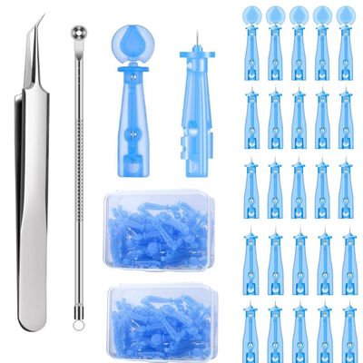 100PCS Pimple Needels, Sterile Needles for Pimples Disposable Acne Pimple Popper Needles with Skin Blackheads Tool and Blemish Remover Kits