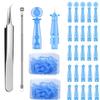 100PCS Pimple Needels, Sterile Needles for Pimples Disposable Acne Pimple Popper Needles with Skin Blackheads Tool and Blemish Remover Kits view 1
