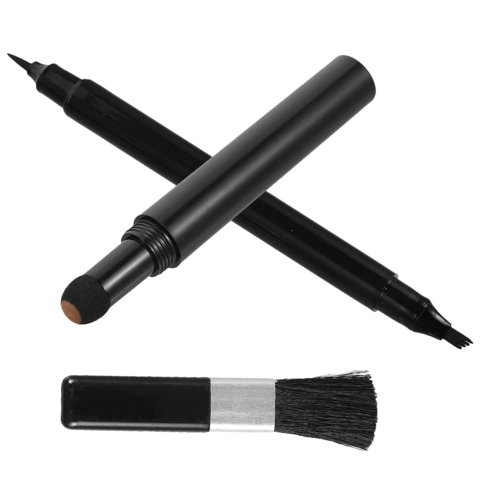 CTIRCHIU 1 Set Beard Filling Pen Kit with Brush Dual Head Beard Pencil for Precise Grooming Comfortable Application Essential Grooming Tool